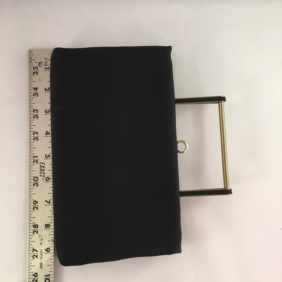 Vintage Art Deco Black/Gold Hardware Clutch - Picture 7 of 7